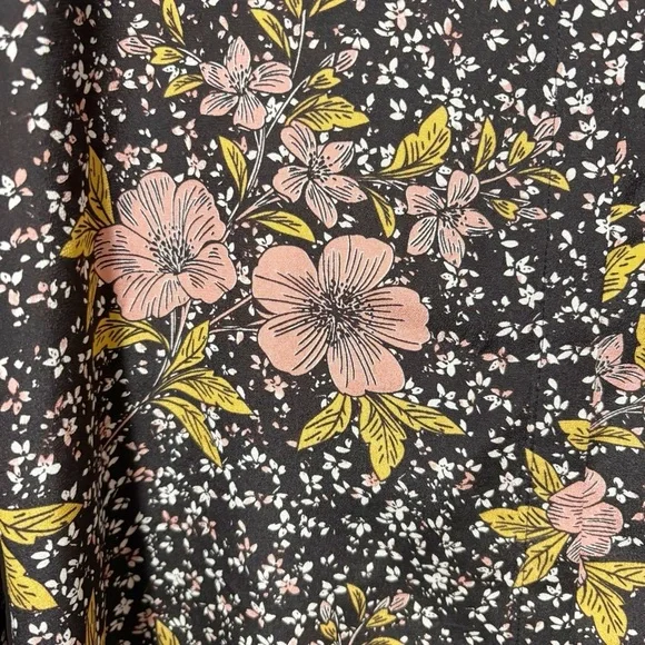 Zadig and Voltaire Chai Print Dark Floral 100% Silk Blouse Top Size XS Luxury - Picture 6 of 14